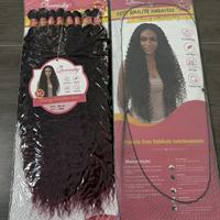 Perruque tressée au crochet en fibre haute température, style vague d'eau, double trame, 100 % cheveux synthétiques, style africain pour femme – Grande Vente