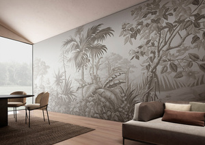 Decoración de Hogar de Lujo, Mural de Pared Personalizable con Diseño Vintage de Bosque Otoñal, Decoración de Pared con Paisaje de Árboles de Arce Marrón Cálido, Alta Reproducción de Color - Product Image 4