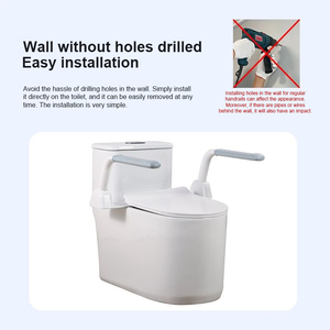 Cadre de sécurité <span class=keywords><strong>pour</strong></span> toilettes médicales personnalisable, main courante réglable, accoudoir, accessoires de toilettes, barre d'appui <span class=keywords><strong>pour</strong></span> handicapés - Product Image 3