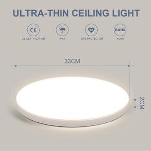 โคมไฟเพดาน LED ทรงกลมสีขาวทันสมัย 30W สำหรับห้องนั่งเล่นในร่ม 3 สี  กันน้ำระดับ IP44 โคมไฟเพดาน LED สำหรับตกแต่ง - Product Image 2