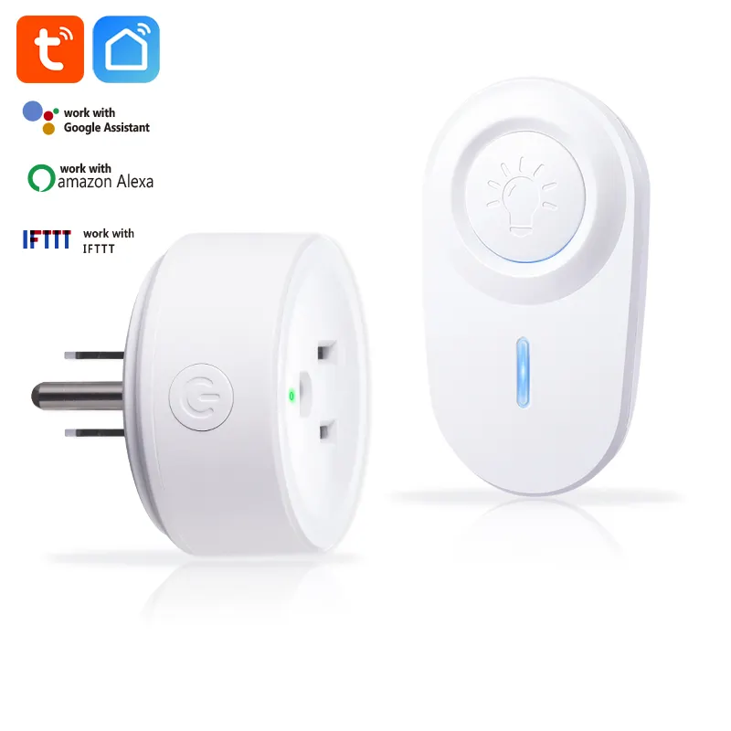 Smart Life 15A/1500W IP66 presa WIFI Smart con interruttori luce telecomando Anti-sovratensione 4000V piccolo apparecchio elettrico