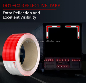 5cm * 45.7cm o su misura larghezza di qualità dell'anca auto adesivo riflettente DOT-C2 Retro nastro riflettente Cinta riflessiva per camion - Product Image 6