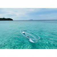 Kayak de pêche, SUP, bateau, canoë, pagaie panoramique, monoplace, entièrement transparent, haute vitesse, en PC cristal, pour photographie