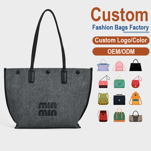 2026 New Arrival Grey Other Tote <b>Bag</b> for Women Minimalist Design Embossed Logo Large Capacity Anti-Theft Handbag Summer Autumn - Product Image 1