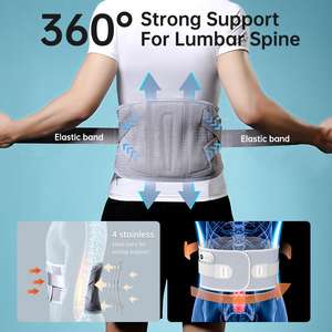 Ceinture dorsale ajustable pour hommes et femmes avec coussinet lombaire pour soulager les douleurs dorsales - Product Image 3