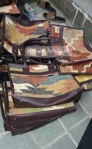 Sac fourre-tout matelassé en velours indien fait main, léger, couleur unie, écologique, été-automne, doux et tendance - Product Image 3