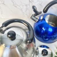 Zhenneng Bouilloire sifflante en acier inoxydable de qualité alimentaire Bouilloire à thé et café avec poignée en bakélite