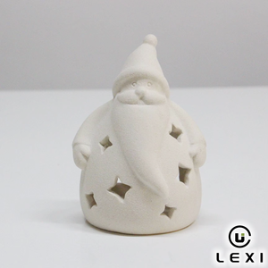 Portavelas de Cerámica Gris Estilo Nórdico LEXI con Recortes de Estrellas para Decoración de Mesa Navideña o Regalo Navideño - Product Image 3