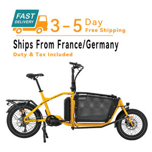 Vélo <span class=keywords><strong>cargo</strong></span> électrique à deux roues pliable à chargement frontal pour la famille, Bakfiets City, entrepôt UE - Product Image 2