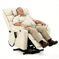 Fauteuil inclinable électrique avec télécommande, réglable 105 ° -160 °   Canapé électrique chauffant pour le bas du dos avec massage 4 points et roulettes pour chambre à coucher
