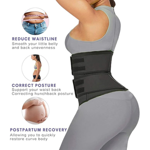 Ceinture <span class=keywords><strong>de</strong></span> maintien en coton et latex pour femme, corset à fermeture éclair avec double ceinture <span class=keywords><strong>de</strong></span> compression, gaine amincissante pour le ventre, ceinture <span class=keywords><strong>de</strong></span> sport - Product Image 4