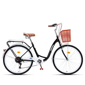 Ld-<span class=keywords><strong>Bicicleta</strong></span> de ciudad cómoda y barata para adulto, modelo de 26 pulgadas, <span class=keywords><strong>bicicleta</strong></span> compacta de ciudad con <span class=keywords><strong>cesta</strong></span> y asiento trasero - Product Image 2