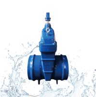 Vanne à opercule manuelle en fonte ductile PN10 DN40-300 EPDM à faible couple, époxy bleu, pour l'irrigation agricole