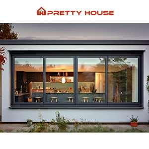 Fenêtres coulissantes horizontales en aluminium à double vitrage insonorisées, grandes fenêtres en aluminium, porte et fenêtre à cadre en alliage d'aluminium à bas prix - Product Image 1