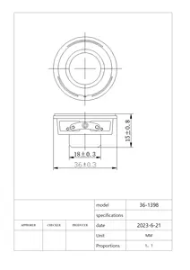 Taidacent 3 W tam aralık 36mm 36 4R ses bobini Mylar hoparlörler sürücü 3 Watt kulaklık kulaklık hoparlör ünitesi