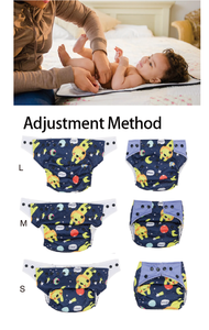 Vente en gros de couches lavables AIO pour bébé Couches réutilisables personnalisées dans un paquet de toutes les tailles avec deux inserts - Product Image 5