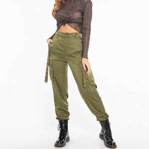 Pantaloni Donne Harem Casuale <span class=keywords><strong>Cargo</strong></span> Hip Hop delle Donne Pantaloni Lunghi Sciolti - Product Image 1