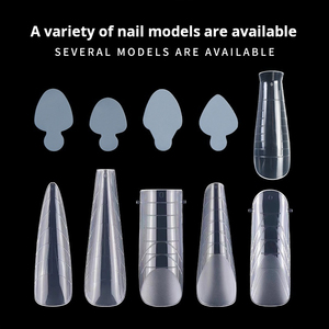120 pièces/boîte Formes d'ongles en verre cristal pour extension, couverture complète, moule à faux ongles, outil d'extension rapide des ongles - Product Image 5