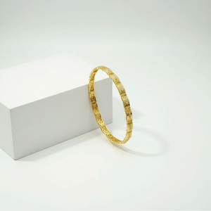 <b>Mens</b> 22K Gold Bracelet with Diamond Design Stylish Link Pattern Luxury Wedding Anniversary Gift for Him - Product Image 2