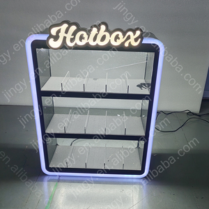 Modern RGB LED Lighted Acrylic Tobacco <strong>Cigarette</strong> <strong>Display</strong> Cabinet Custom Factory Design <strong>for</strong> Smoke Shop Counter <strong>Shelves</strong> &amp; Cabinets - Product Image 2
