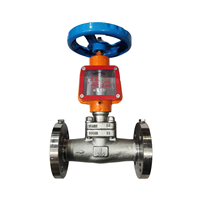 F321 DN40 PN40 contrôle pneumatique en acier inoxydable haute eau gazole en acier forgé vanne à vanne