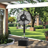 Ventilateur de brumisation industriel en plastique pour sols, atomisation d'eau pour humidification, refroidissement extérieur par levage de glace, oscillant, usage domestique