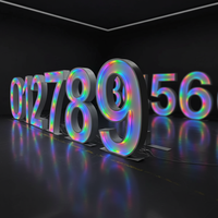 Lettres lumineuses LED 3FT/4FT personnalisables pour fête d'anniversaire