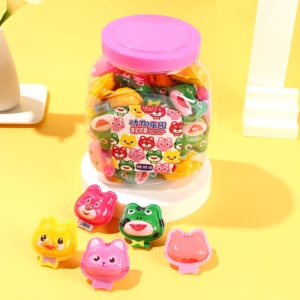 Vente en gros de bonbon gommeux grenouille fourré à la confiture bonbon mou chat fruité marque privée bonbon gommeux canard halal - Product Image 1