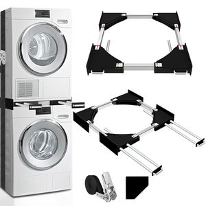 Kit d'empilage universel portable pour lave-linge et sèche-linge avec hauteur réglable pour l'installation dans une buanderie domestique et la gain de place - Product Image 1