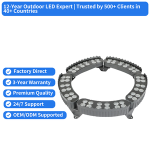 Projecteur Annulaire <span class=keywords><strong>LED</strong></span> RGB DC24V IP65 pour Arbres, Lumière d'Ambiance pour Palmiers, Adapté à l'Aménagement Paysager <span class=keywords><strong>Extérieur</strong></span> en Aluminium - Product Image 3