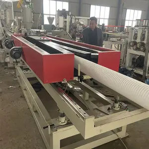 PP PE HDPE PVC drainage pipes making machine double wall corrugated pipes production line