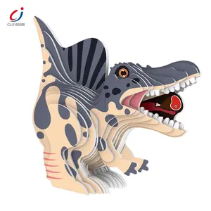 Brinquedos artesanais de crianças, girosauro, modelo de papel criativo, montagem, diy, brinquedo, quebra-cabeça de papel, animais 3d