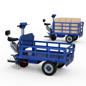 Carretilla Eléctrica de Plataforma Plana para Carga Pesada, Carretilla Eléctrica de Plataforma de Tres Ruedas, Carretilla Manual - Product Image 1