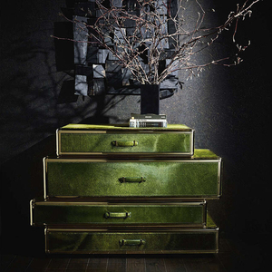 Luxury Italian Desig Furniture Supplier Elegant Green Fabric <b>Console</b> <b>Table</b> Living Room Cabinet With Drawer WG0106 Green <b>Console</b> - Product Image 2