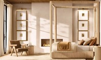 Lit double à baldaquin en bois de chêne de luxe, taille classique, dernier design, artisanal, haut de gamme, élégant et simple, pour chambre à coucher
