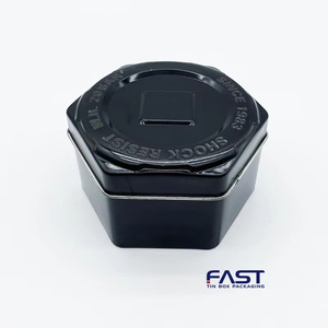 Bán Chạy Nhất Nhà Máy Nhà Sản Xuất Bán Buôn Quà Tặng Bao Bì Sang Trọng Tùy Chỉnh In Hình Lục Giác Kim Loại Hộp Thiếc Cho Lưu Trữ - Product Image 2