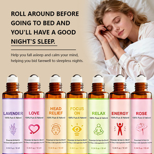 Aceite Esencial Natural en Roll-on, Portátil, <span class=keywords><strong>para</strong></span> Aromaterapia, Relajación, Calma, Alivio de <span class=keywords><strong>la</strong></span> <span class=keywords><strong>Ansiedad</strong></span> y el Estrés, Aceite de Fragancia - Product Image 1