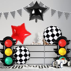 Set di Palloncini in Foil: Semaforo, Parcheggio, Taradiga, Decorazioni per Feste Notturne, Veicolo Fuoristrada, Due Veloci Piloti, Forniture per Bar 'Let's Go Racing' - Product Image 3