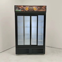 Congélateur coffre porte en verre refroidisseur crème glacée affichage de restauration rapide réfrigérateur vitrine supermarché congélateur à Popsicle profond