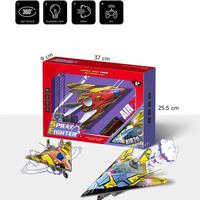 Avion de Chasse RC en Alliage CD avec Pulvérisation de Brume Froide et Lumières LED, Rotation à 360°, Jouet d'Avion Télécommandé en Métal pour Enfants et Adultes