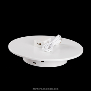 Piattaforma Girevole Elettrica in Plastica Dorata da 28cm, Rotazione Automatica a 360 Gradi - Product Image 4