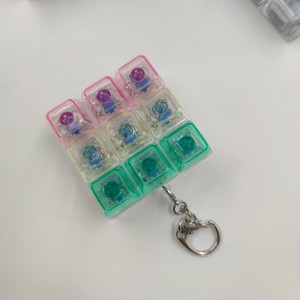 Transparent Luminous Nine-<b>key</b> Colorful Frosted <b>square</b> Plastic case Keycapsmechanical Keyboard Fingertip Stress-relief Toy - Product Image 6