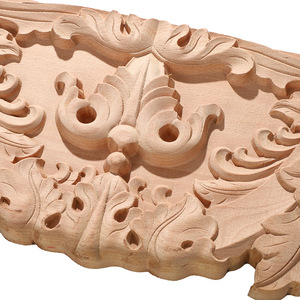 Armoire à vin en hêtre allemand sur mesure, moulures finement sculptées, décoration murale de fond, bandes de bordure, garniture de plafond de luxe léger - Product Image 4