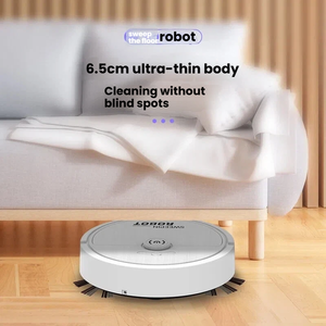 Aspirateur robot intelligent à faible bruit 3 en 1 Balayage Aspiration Nettoyage Robot de nettoyage Noir/Blanc/Vert - Product Image 3