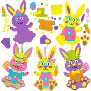 Decoraciones Colgantes de Pascua para Niños, Adornos Educativos de Fieltro con Huevos, Conejitos y Pollitos, y Pegatinas de Pared - Product Image 3