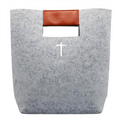 Bible Bag for Women Men Felt & Leather Bible Tote Bible Carrying Cover Case Church Bag Christian Gift