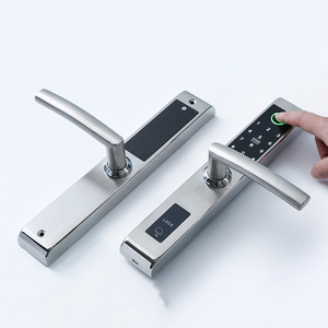 Wenxun Smart <b>Lock</b> Stainless Steel Fingerprint Digital Door <b>Lock</b> For Apartment Hotel Use With Keypad And Card Swipe Function - Product Image 1