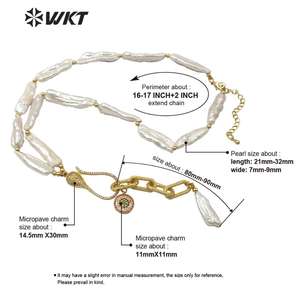 WT-JN110 Nuovo Design Esclusivo Della Catena Della Perla E Micro Pavimenta Il Fascino Della <span class=keywords><strong>Collana</strong></span> Della Signora di trasporto di Nuovo Dei Monili di Modo Naturale <span class=keywords><strong>Collana</strong></span> di <span class=keywords><strong>Perle</strong></span> - Product Image 5