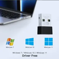 Adaptateur WiFi USB Mini AX300 WiFi6 300 Mbps 2,4 GHz sans pilote Dongle sans fil 802.11ax pour PC portable Win7 Win10 Win11 Linux UOS