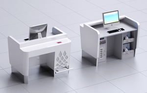 Mostrador de registro en el aeropuerto, mostrador de servicio de acero inoxidable, mostrador de registro en el terminal del aeropuerto para el manejo de billetes de pasajeros - Product Image 3